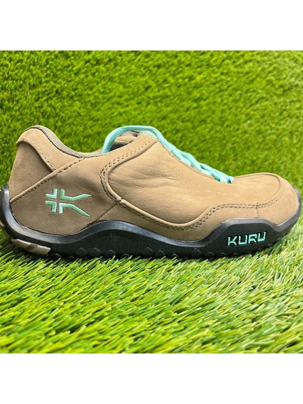 Kuru Chicane Womens Size 7D Brown Black Athletic Leather Walking Shoes Sneakers
